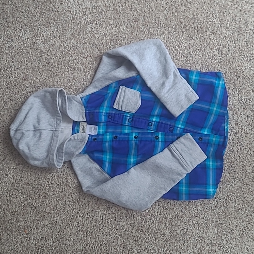 Girl's LL Bean flannel hoodie